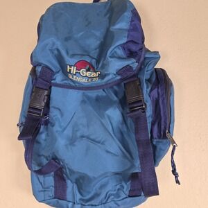 Vintage World Famous‎ Backpack Nylon Hiking Bag Green 70s 80s Gorpcore Travel